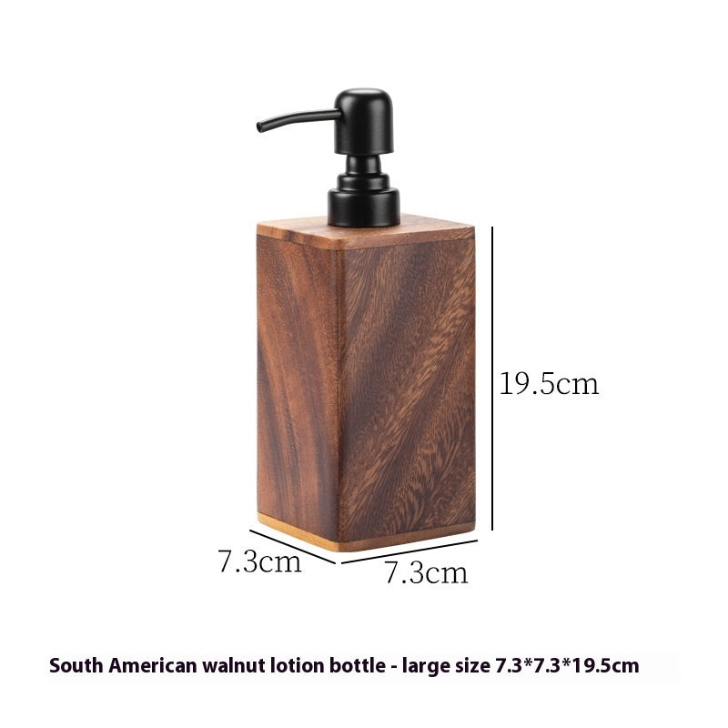 Walnut Solid Wood Split Shampoo Storage Bottle