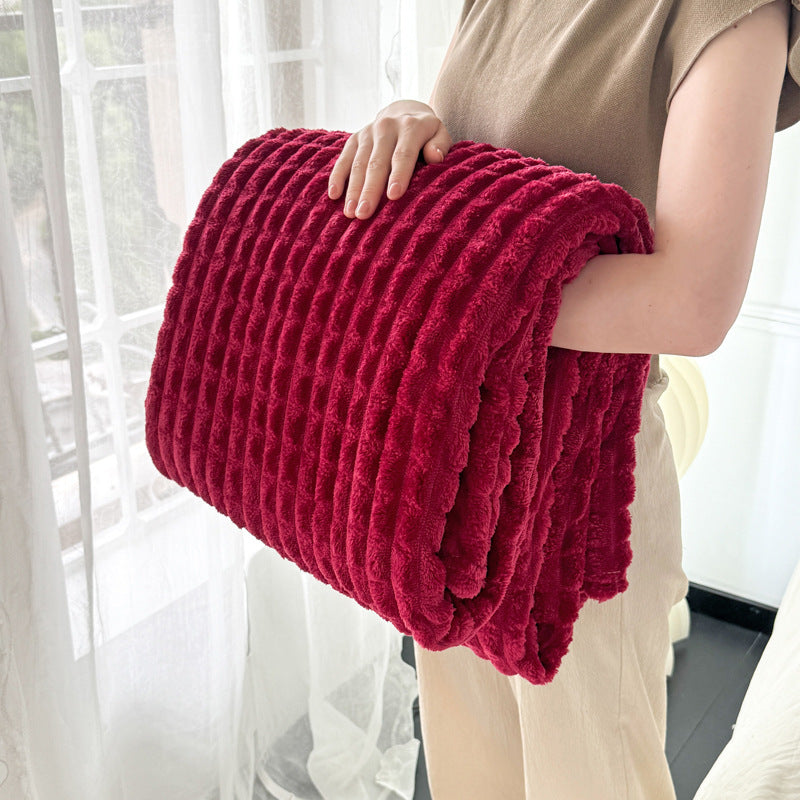 Flannel Plaid Blanket Soft Double Thick Warm Nap Blanket