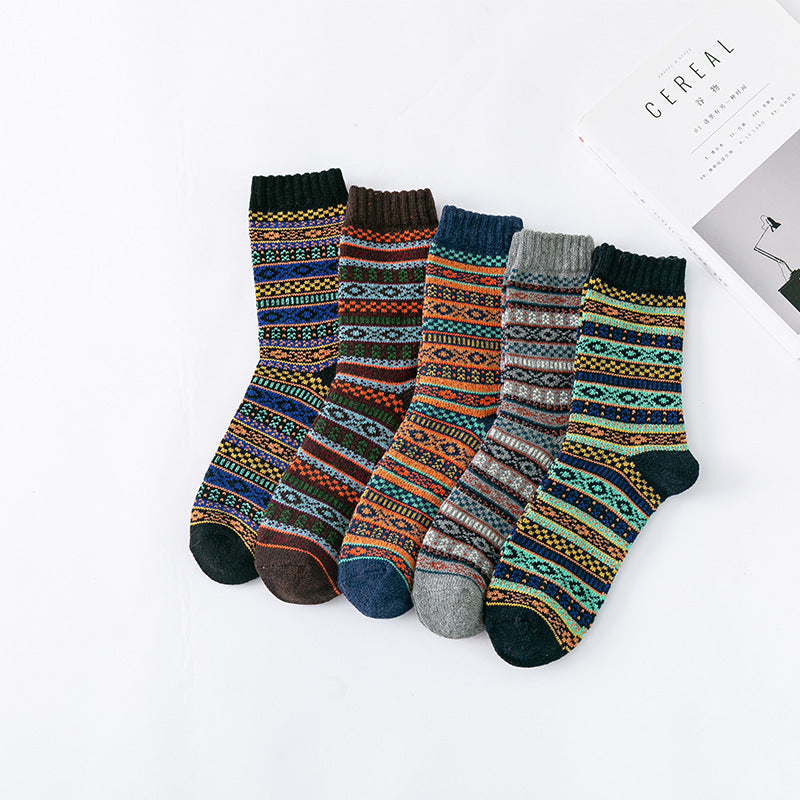 New Thickened Stockings Men's Coarse Wool