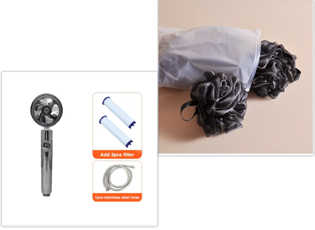 Men's Black Bamboo Charcoal Shower Ball