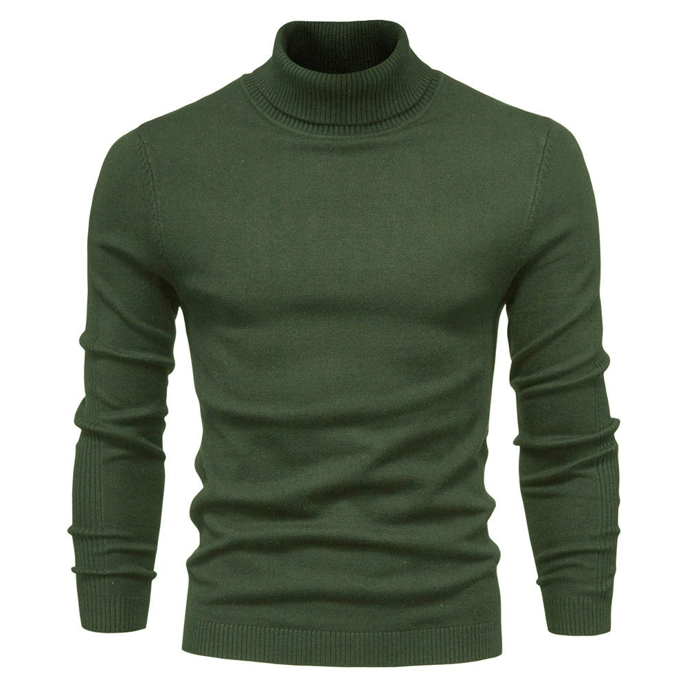 Solid color turtleneck sweater
