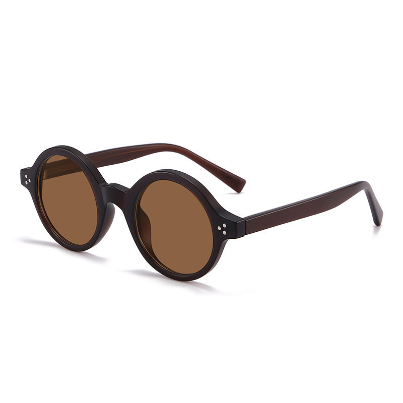 European And American Vintage Round Frame Polarized Sunglasses