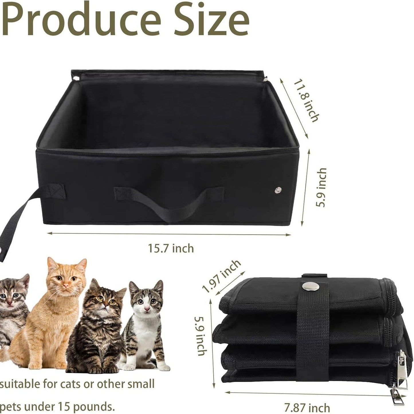 Simple Home Folding Fabric Litter Box