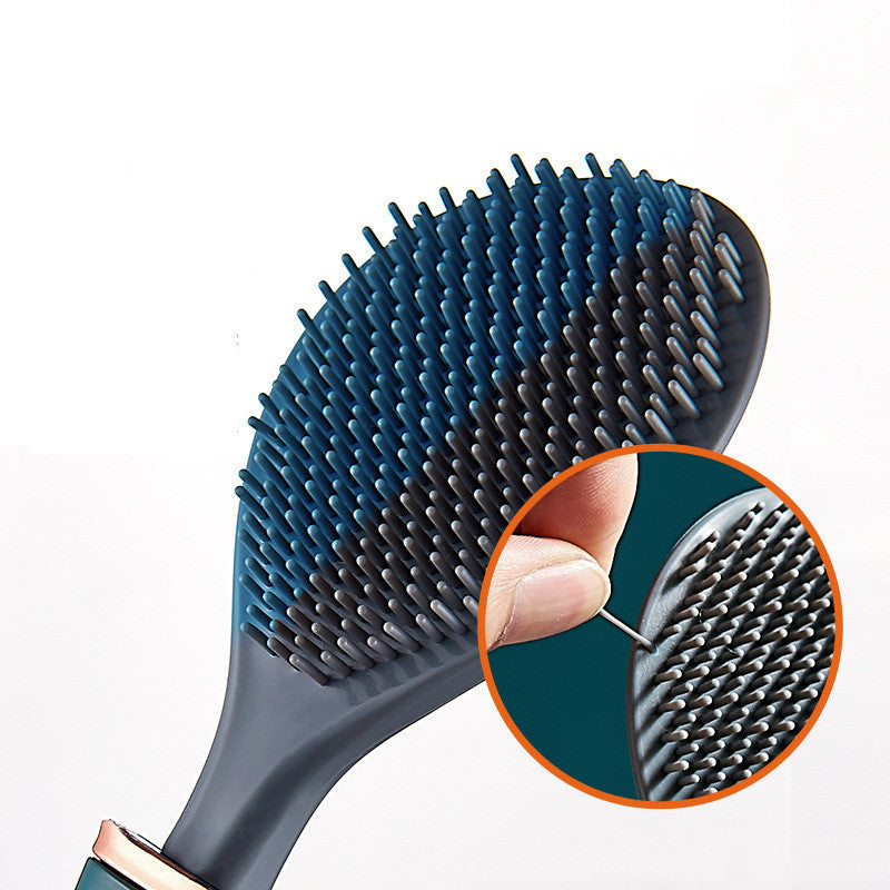 Household Brush Wall-mounted Long-handled Silicone Toilet Brush