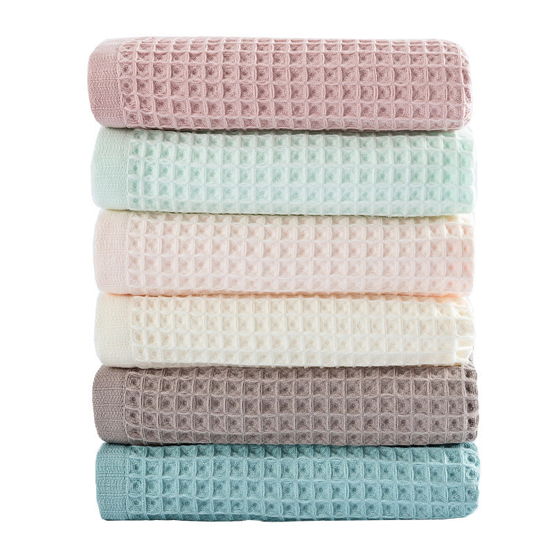 Soft Absorbent Honeycomb Bath Towel Pure Cotton 70X140cm