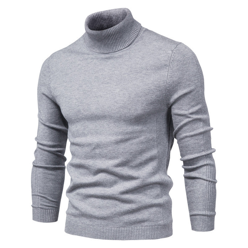 Solid color turtleneck sweater