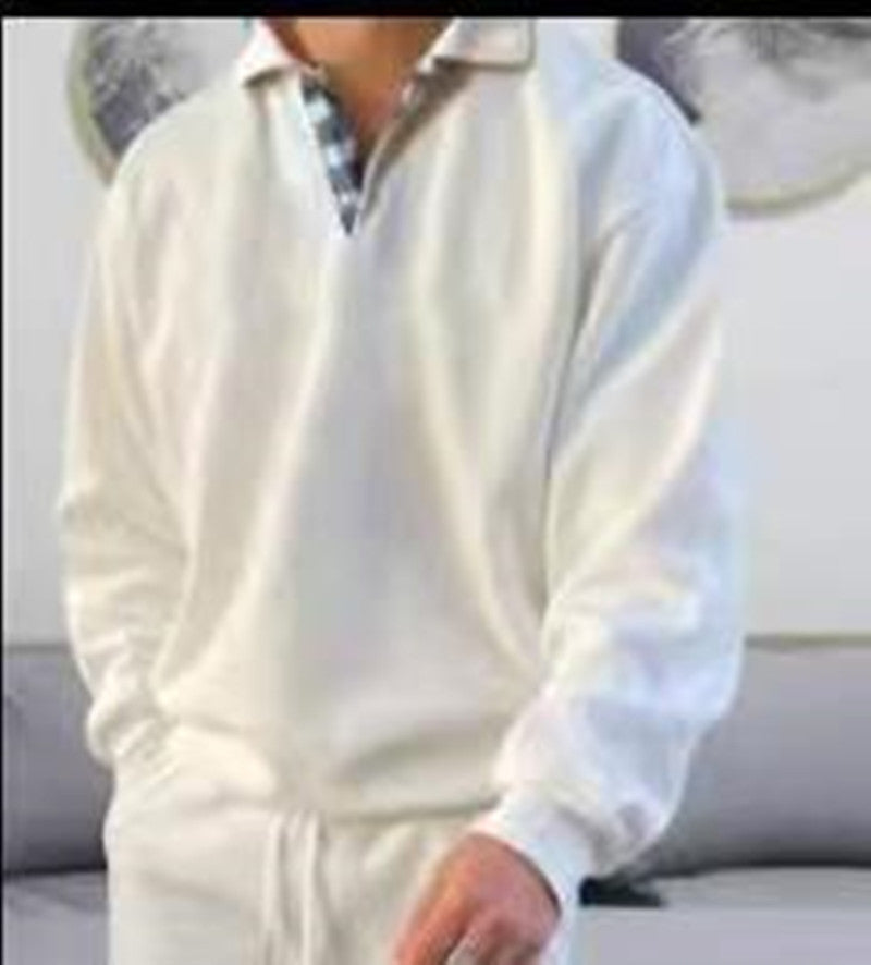 New Fashion Personality Men's Lapel Loose Sweater