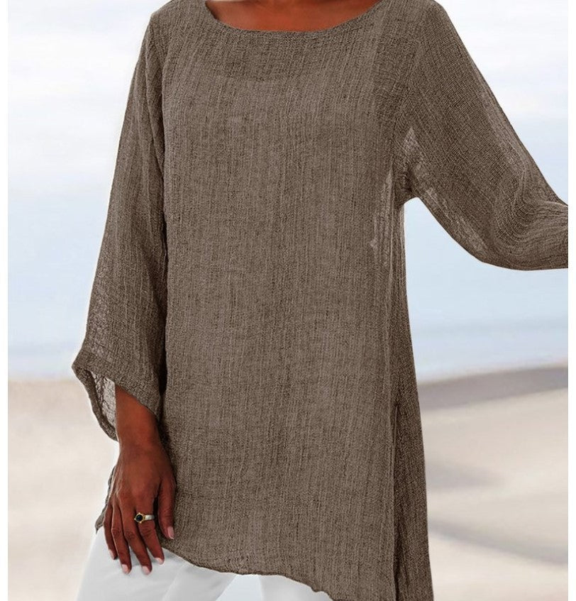 Pure Color All-Match Casual Irregular Top