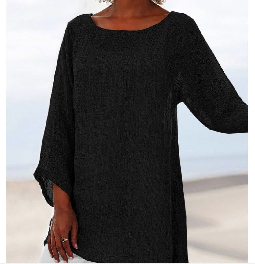 Pure Color All-Match Casual Irregular Top