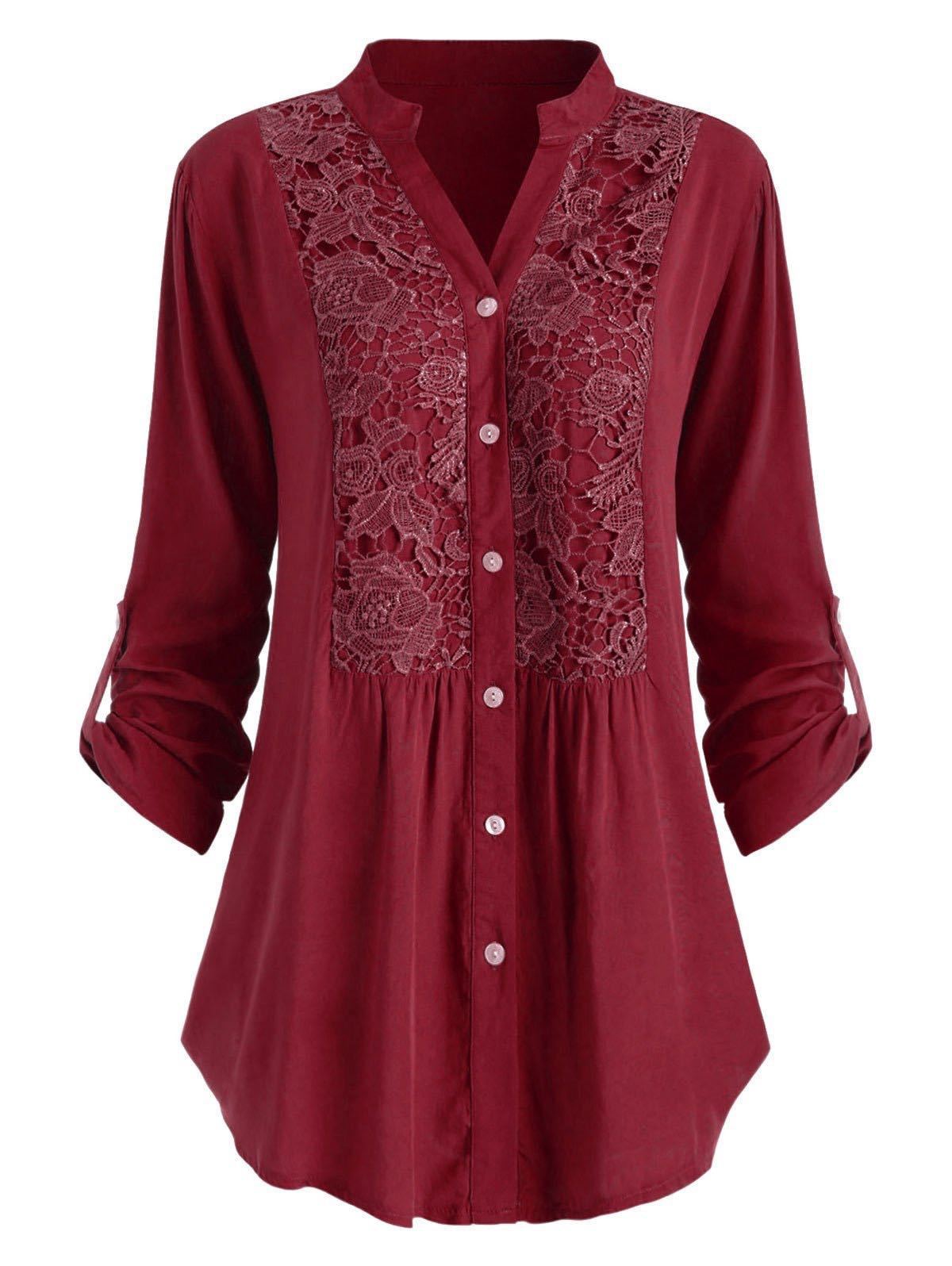 European And American Women's Long-sleeved V-neck Shirt