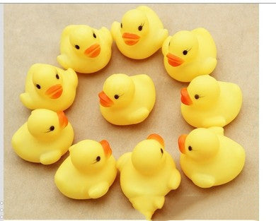 Little Yellow Duck, Baby Playing In Water, Swimming, Squeeze Toy, Playing Duck