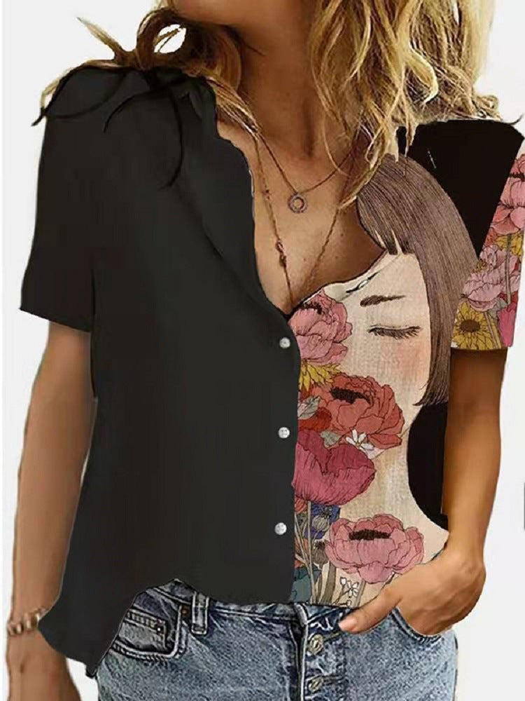 Autumn And Winter New Positioning Printing Long-Sleeved Buttoned Professional Shirt