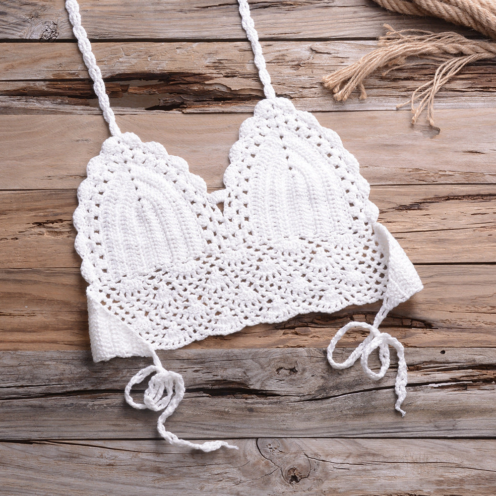 Sexy Personality Hollow Beach Knitted Seashell Pants Women