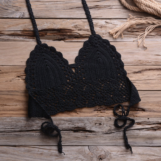 Sexy Personality Hollow Beach Knitted Seashell Pants Women