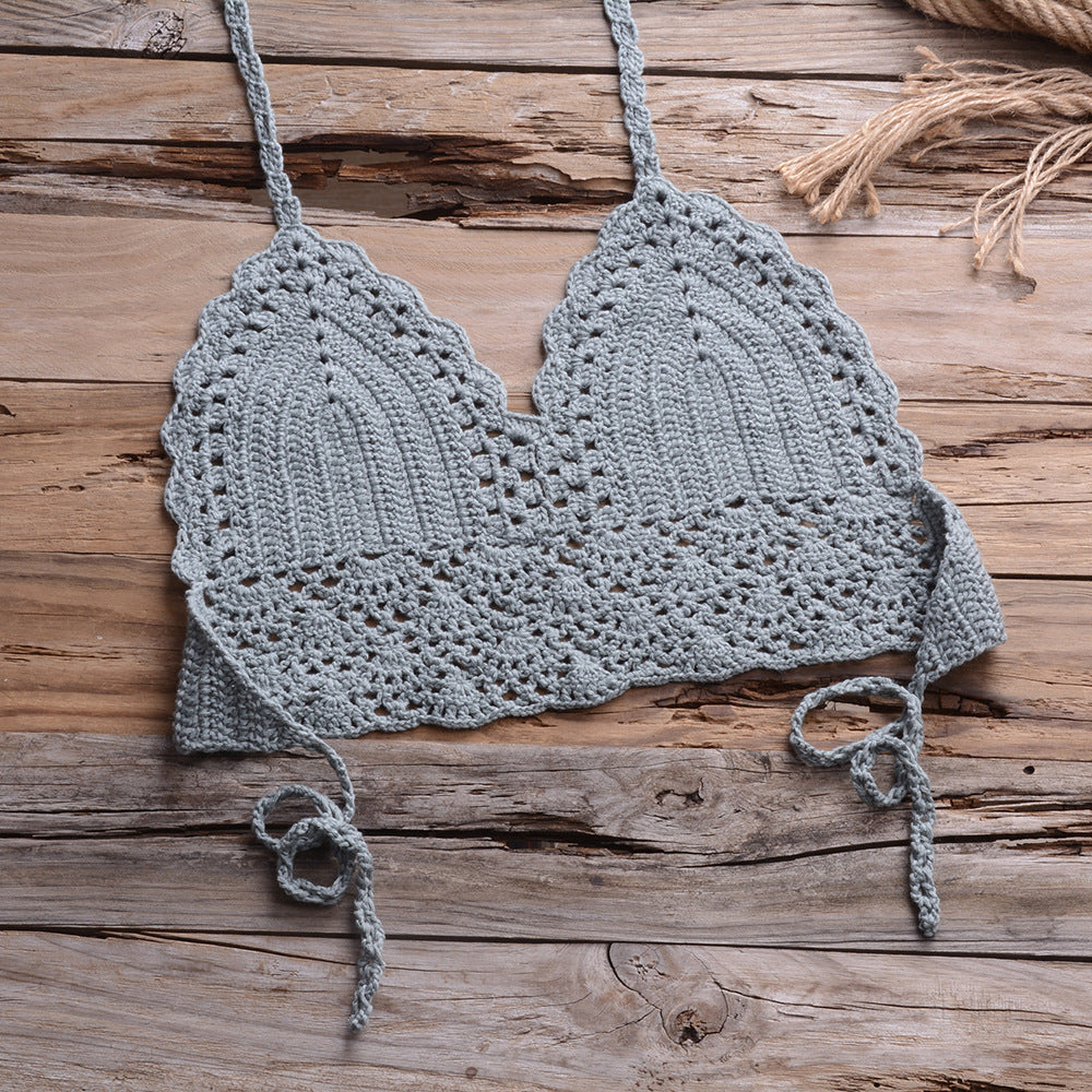 Sexy Personality Hollow Beach Knitted Seashell Pants Women