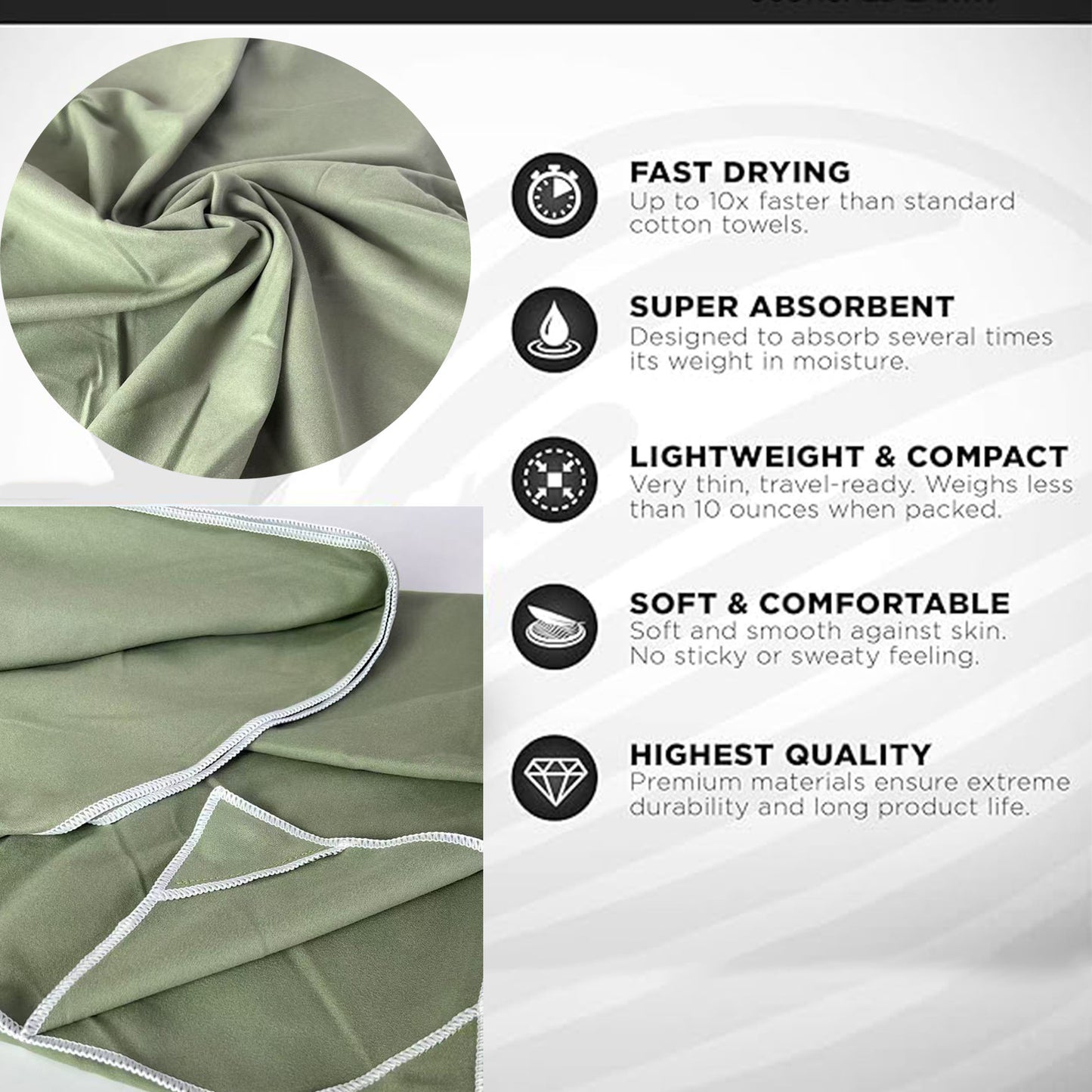 Magnetic Super Absorbent Quick-drying Outdoor Bath Towel