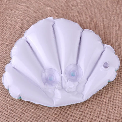Household inflatable bath pillow with suction cup bath pillow