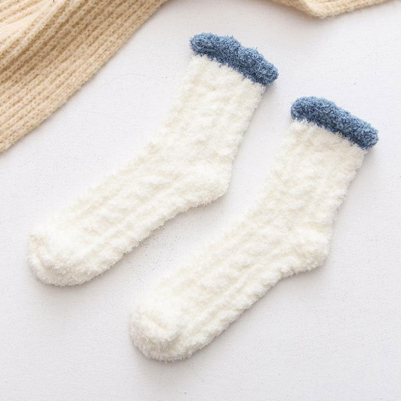 Coral fleece plus fleece floor socks