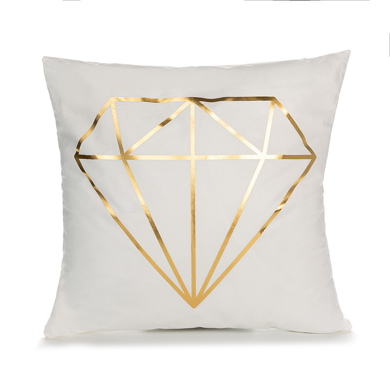 Sofa cushion cover bronzing waist pillowcase