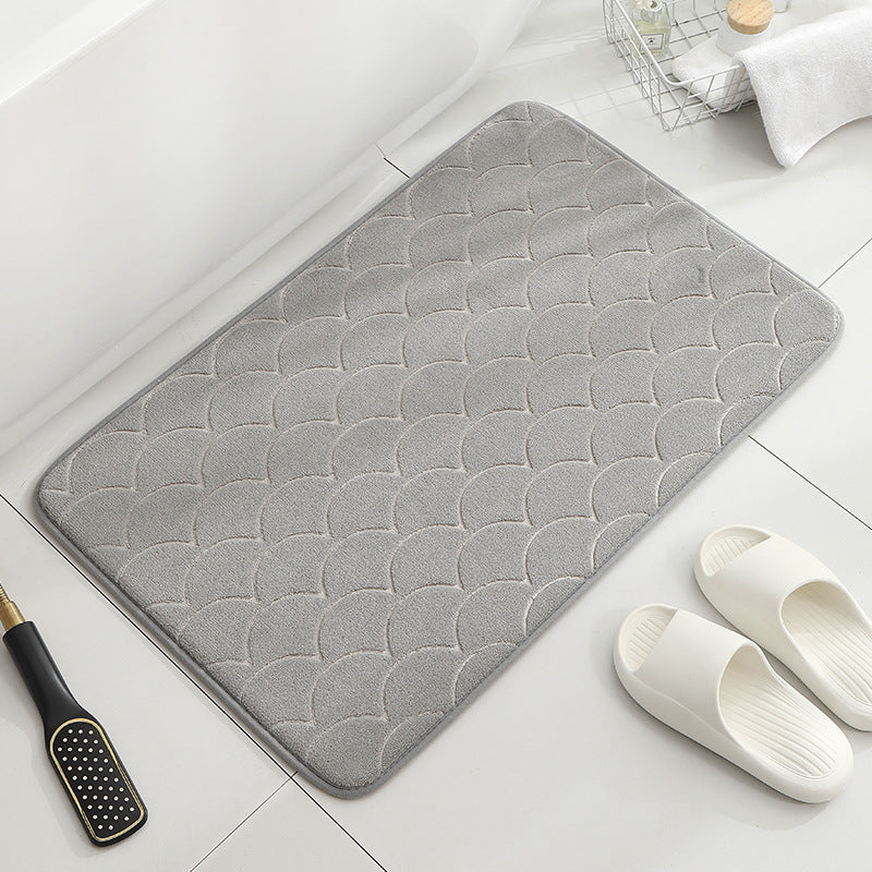 Modern Minimalist Sponge Bathroom Door Non-slip Absorbent Home Ground Mat