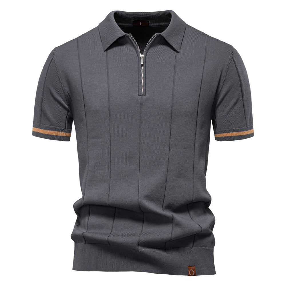 Men's Business Casual Woolen Polo Shirt