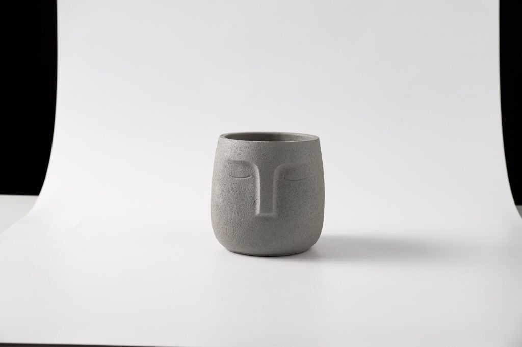 Cement flower pot
