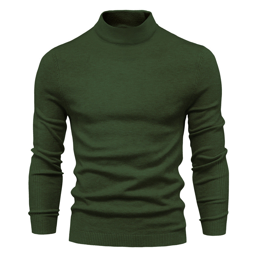 Men's Multicolor Sweater With Mid Neck And Slim Trim