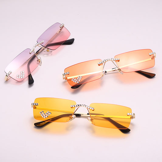 Fashion Trendy Frameless Trimmed Sunglasses