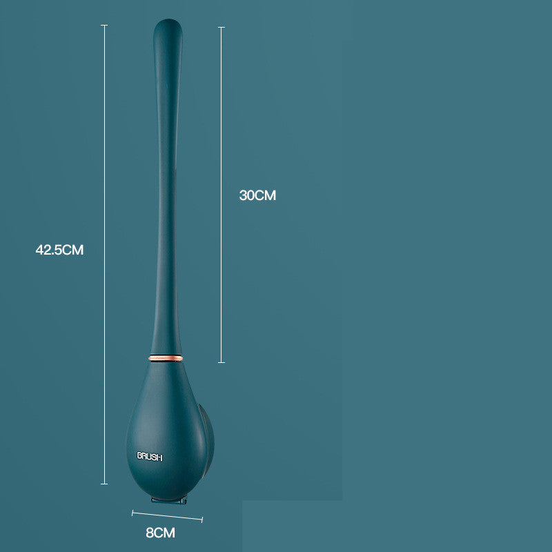 Household Brush Wall-mounted Long-handled Silicone Toilet Brush