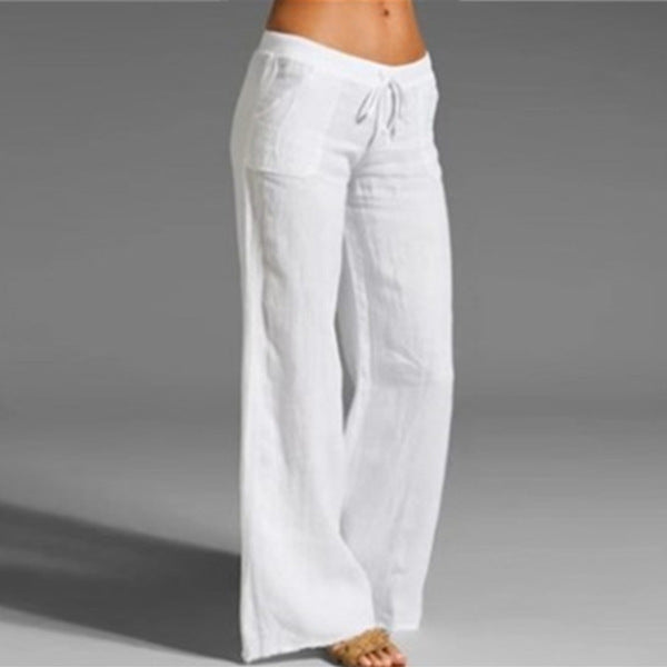 Women's high-waist wide-leg pants