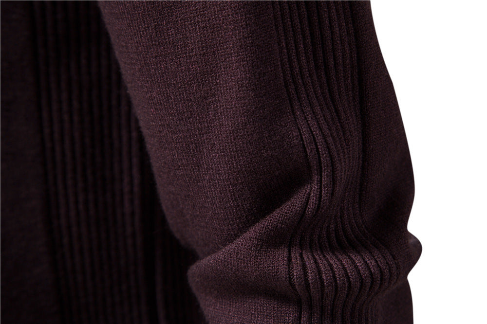 Men's Multicolor Sweater With Mid Neck And Slim Trim