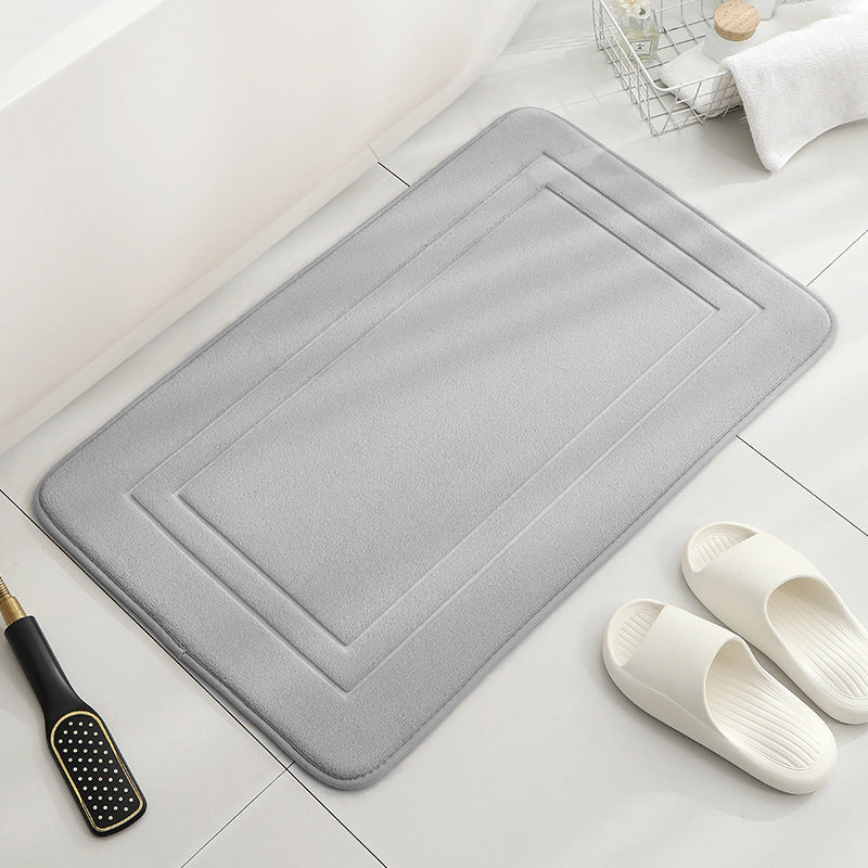 Modern Minimalist Sponge Bathroom Door Non-slip Absorbent Home Ground Mat