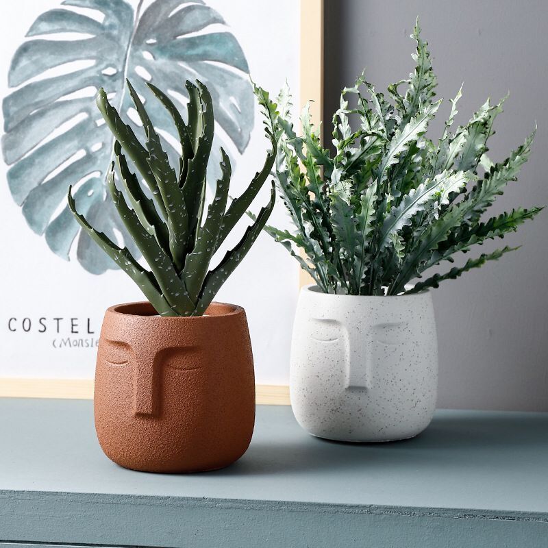 Cement flower pot