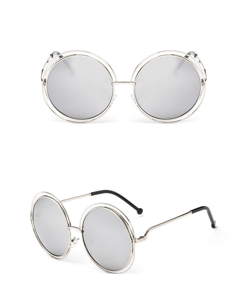 Round metal cutout sunglasses
