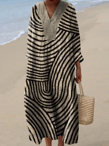 Long Sleeve Shirt Dress Women's Casual Floral