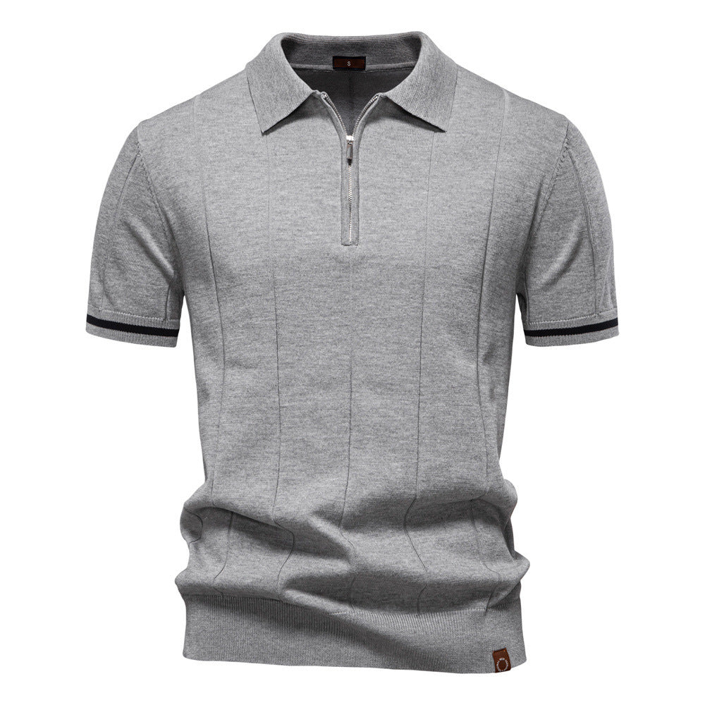 Men's Business Casual Woolen Polo Shirt