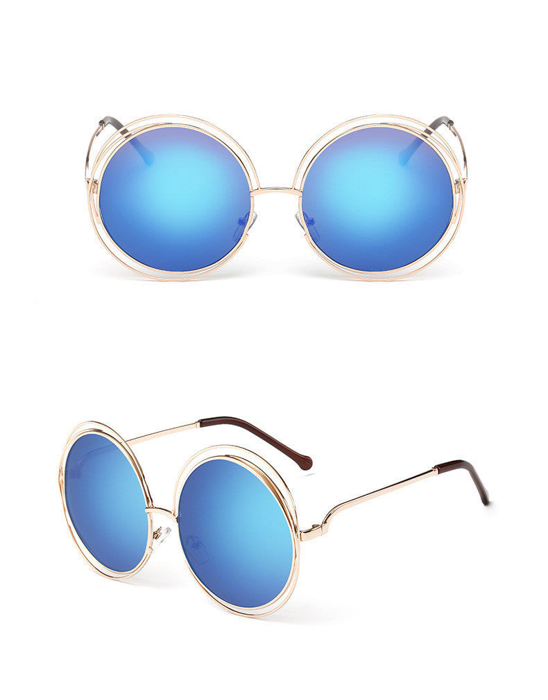 Round metal cutout sunglasses