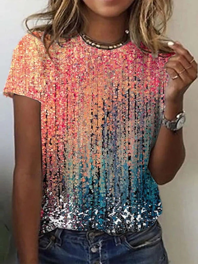 Summer Short-sleeved T-shirt For Women Loose Trendy