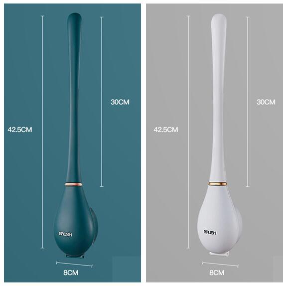 Household Brush Wall-mounted Long-handled Silicone Toilet Brush