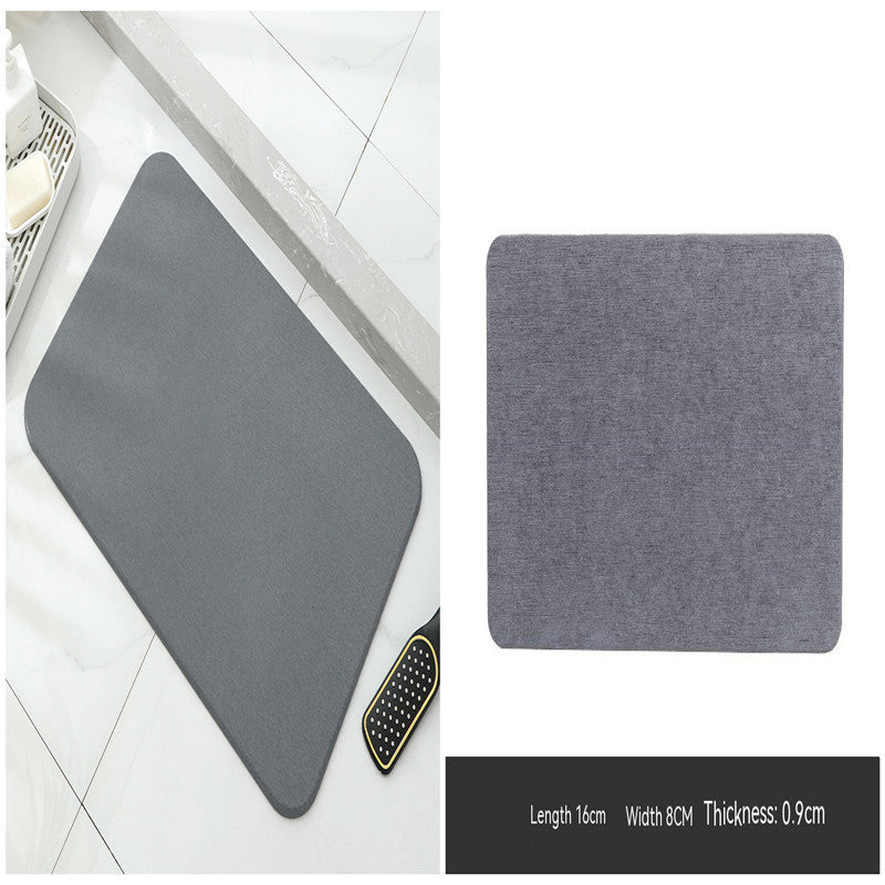 Diatom Ooze Hard Foot Mat Bathroom Non-slip Mat Water-absorbing Quick-drying