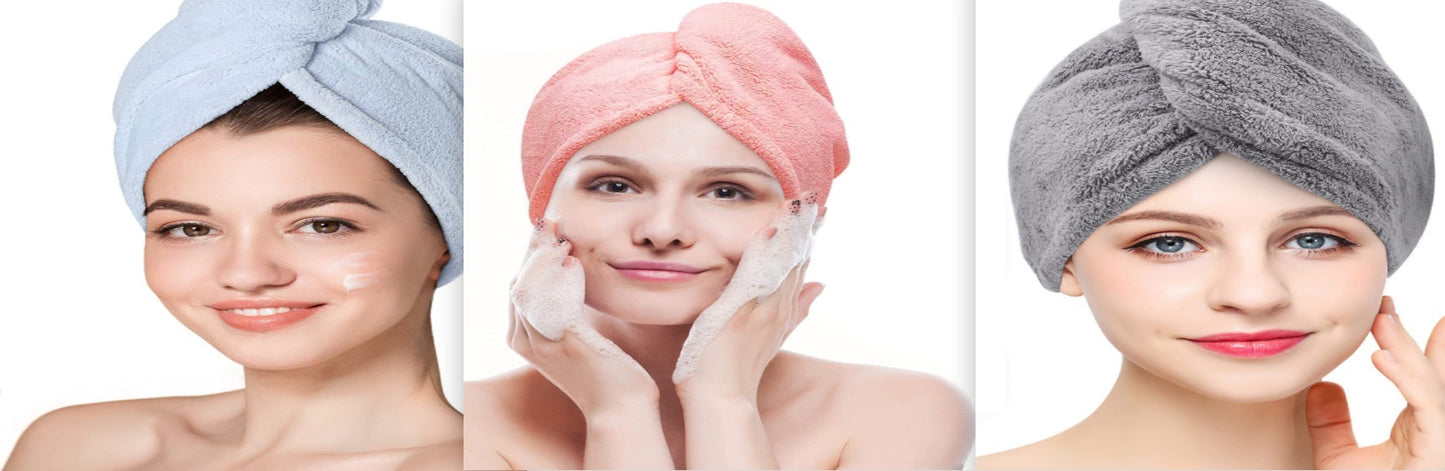 Fashion Hair Drying Towel Shower Cap