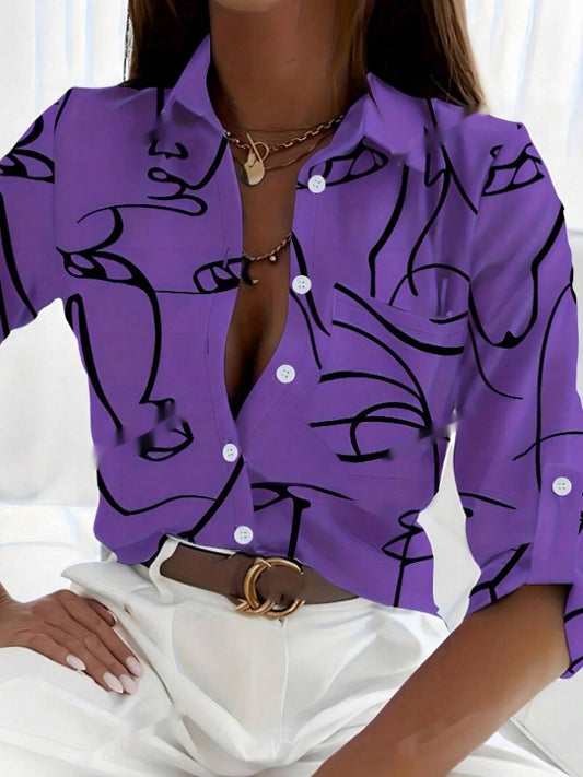 Women's Spring Summer Long Sleeve Casual Shirt