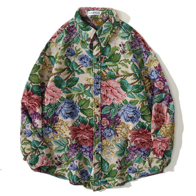 Japanese Woolen Jacket Retro Long Sleeved Shirt