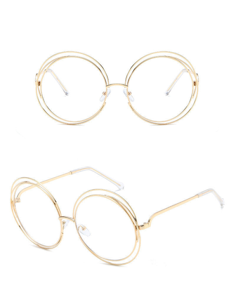Round metal cutout sunglasses