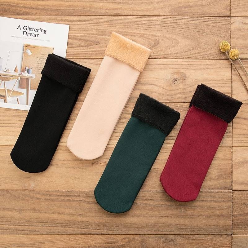 Snow Socks Women's Winter Thickening And Velvet Warm In Tube