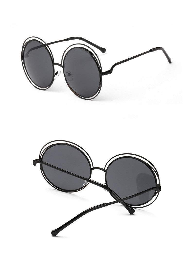 Round metal cutout sunglasses