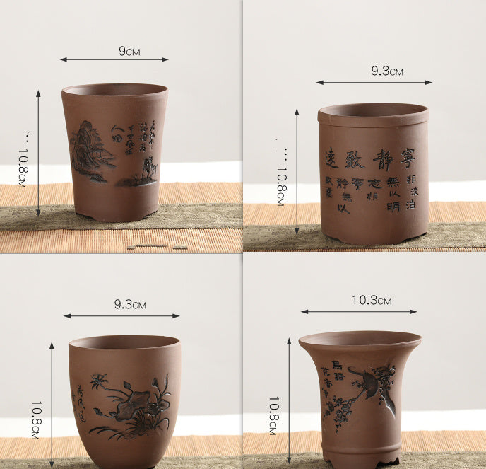 Purple Clay Succulent Flower Pot