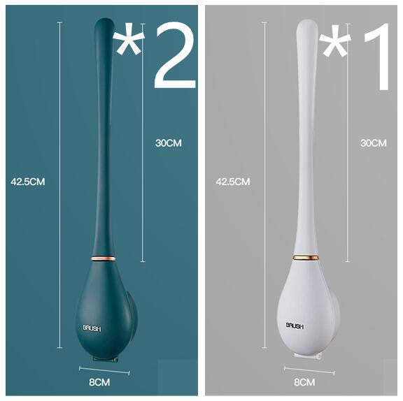 Household Brush Wall-mounted Long-handled Silicone Toilet Brush