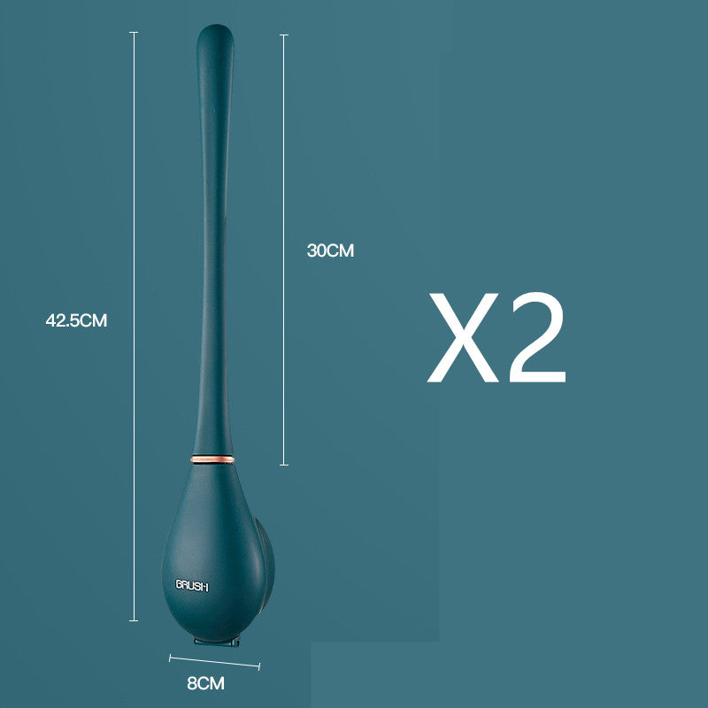 Household Brush Wall-mounted Long-handled Silicone Toilet Brush
