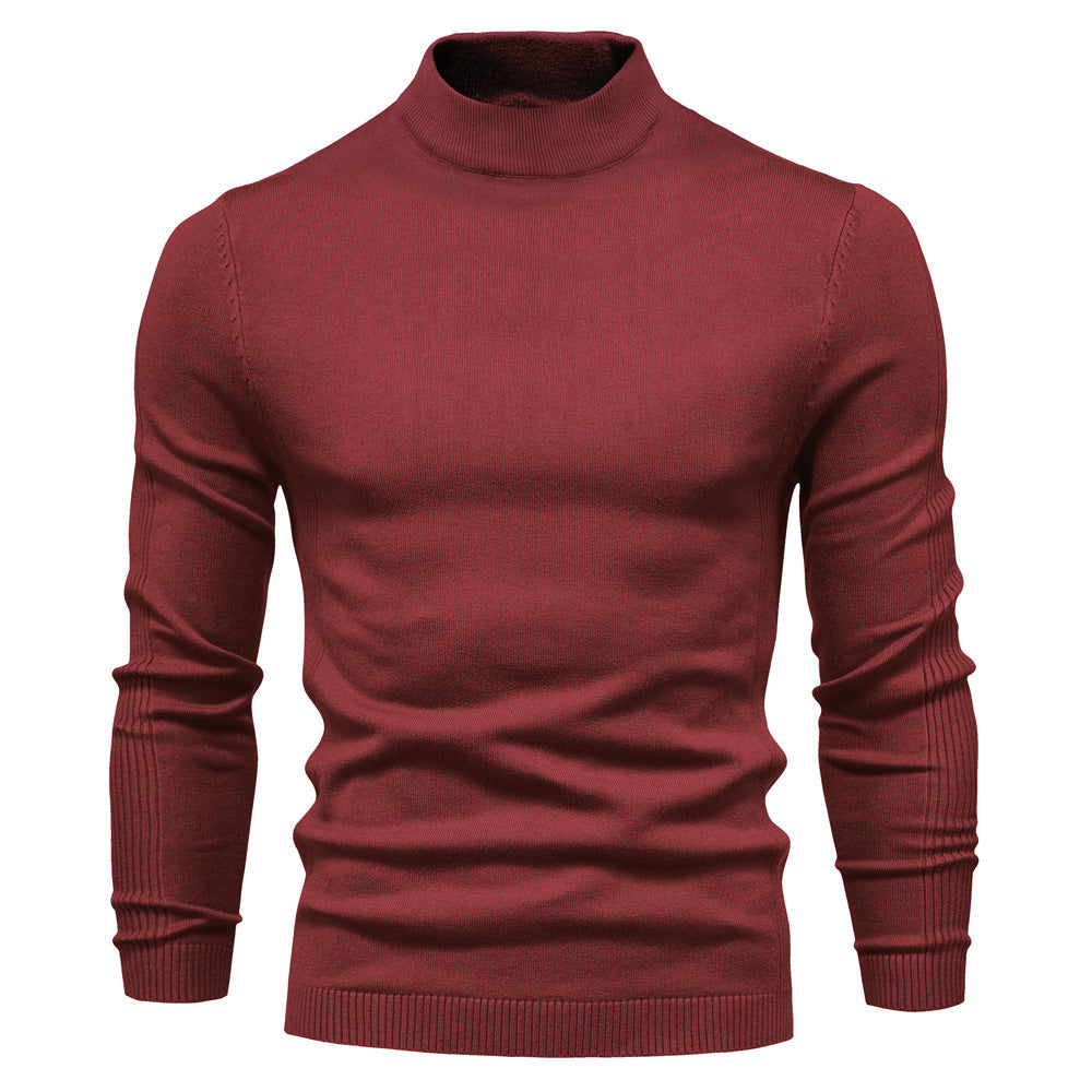 Men's Multicolor Sweater With Mid Neck And Slim Trim